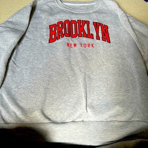 Grey Brooklyn crew neck sweater